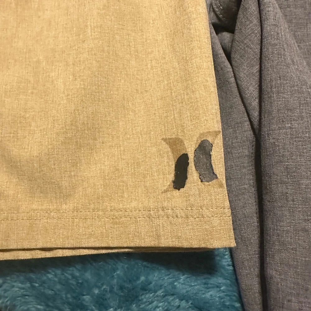 Hurley Boy Shorts in Tan and Gray~2 pairs